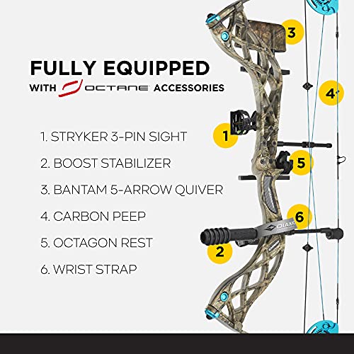 Diamond Archery Carbon Knockout Compound Bow - Breakup Country - 50 lbs Right Hand Mossy Oak