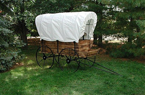 Frontier Carriages Covered Wagon Treated Wood Red