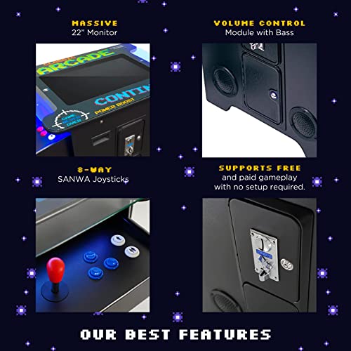 Creative Outdoor Distributor Full Size Cocktail Arcade Machine 2 Player 412 Games 22" LCD No Trackball