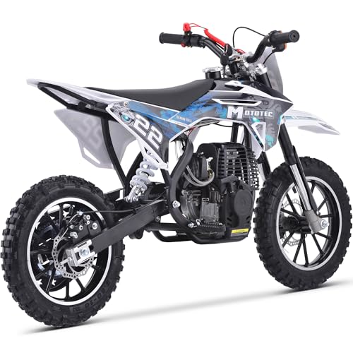MotoTec 50cc Demon Kids Gas Dirt Bike Blue
