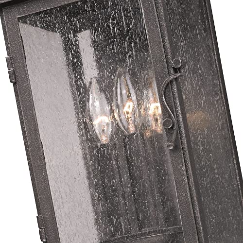 Troy Lighting Larchmont 3-Light Outdoor Wall Lantern Aged Pewter
