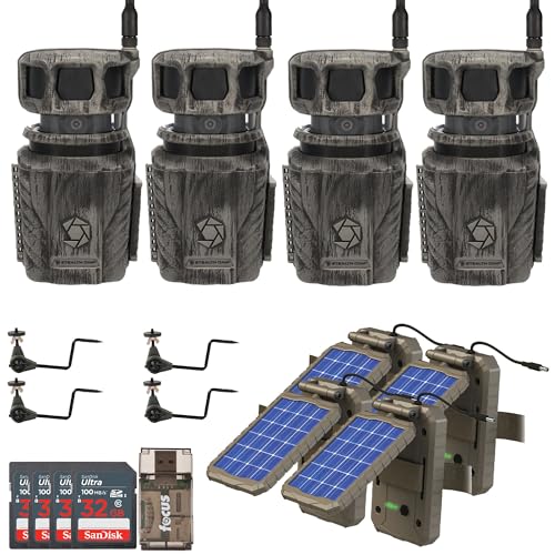 Stealth Cam Revolver 36MP 360-Degree Cellular Trail Camera Bundle with Power Panel, Holder, Card, and Reader (17 Items)