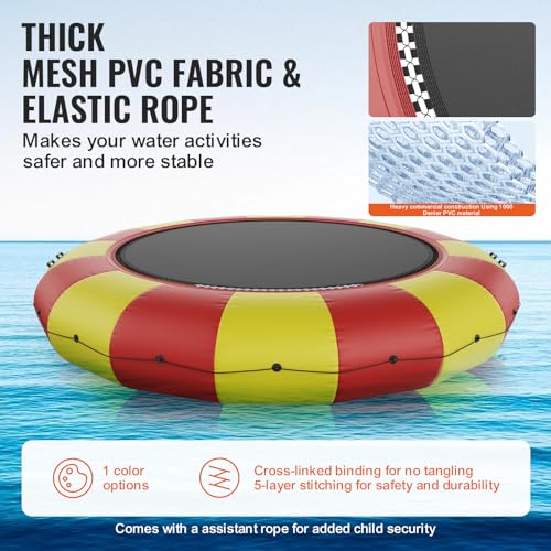 VEVOR Inflatable Water Bouncer 17ft Red