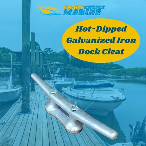 Smart Choice Marine Hot Dipped Galvanized Iron Dock Cleat 14" 50-Pack