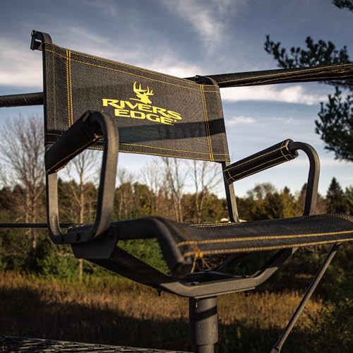 Rivers Edge Treestands 12’ 2-Man Quad Pod Tower Stand Black