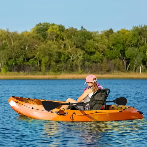 CuisinAid 9.4FT Sit-On-Top Fishing Kayak with Paddles Green Yellow