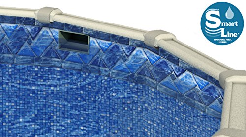 Smartline Stone Harbor 30-Foot Round Pool Liner 52-Inch | UniBead Style | 25 Gauge Virgin Vinyl | Heavy-Duty | Steel Sided Above-Ground Pool