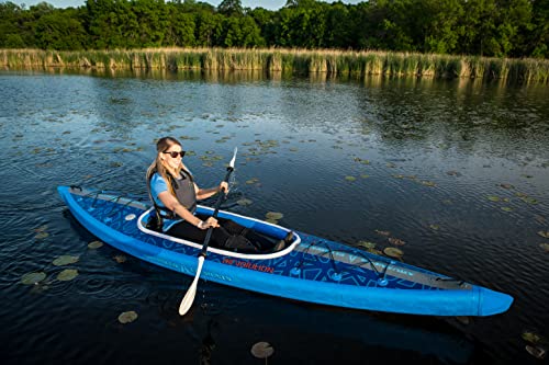 ADVANCED ELEMENTS AirVolution Inflatable Kayak with Roller Bag and Pump - Dropstitch Hull - Blue