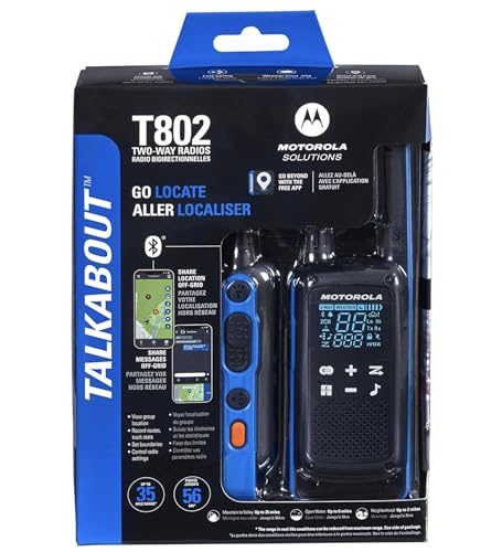 Motorola Solutions Talkabout T802 Portable FRS Two Way Radio 8 Pack Blue/Black