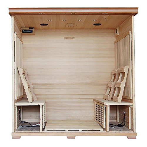 Blue Wave Heatwave 6-Person Cedar Sauna with Carbon Heaters