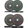 OneFitWonder Fringe Sport Contrast Bumper Plates Set 260 lbs