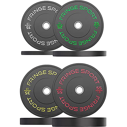OneFitWonder Fringe Sport Contrast Bumper Plates Set 260 lbs