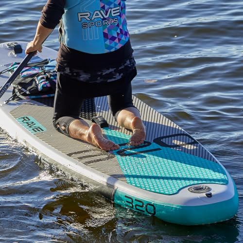 RAVE Sports Inflatable Stand Up Paddle Board Itasca 320 Quarry Blue