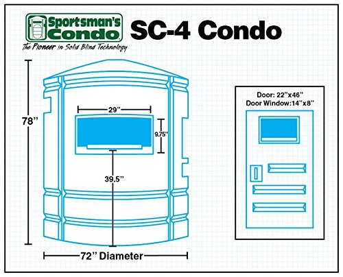 SPORTSMAN'S CONDO SC4 72-Inch Diameter Deer Blind Black