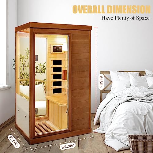 RIDFY Infrared Sauna Home Spa with Control Panel Natural