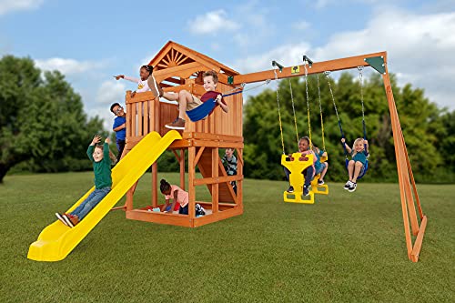 CREATIVE CEDAR DESIGNS Timber Valley Cedar Backyard Playset Blue Accessories