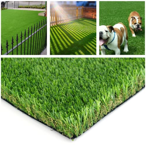 Petgrow Realistic Artificial Grass Turf 10FTx25FT Synthetic Lawn Mat