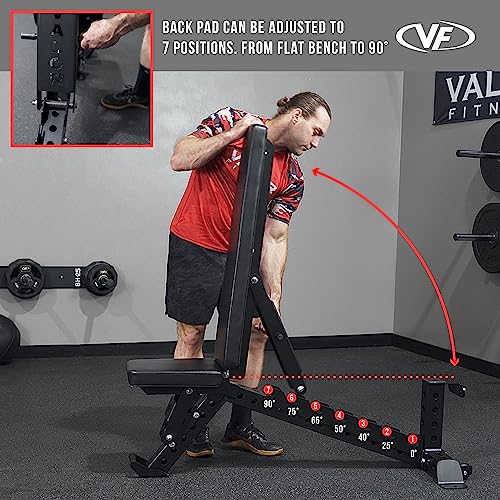 Valor Fitness Olympic Weight Bench Black