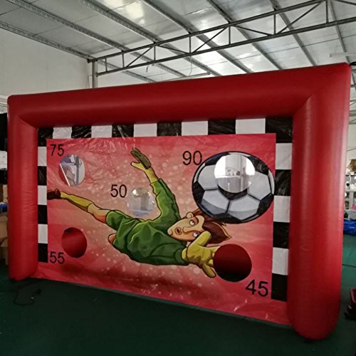 SAYOK Portable Inflatable Football Dart Soccer Goal Target Red