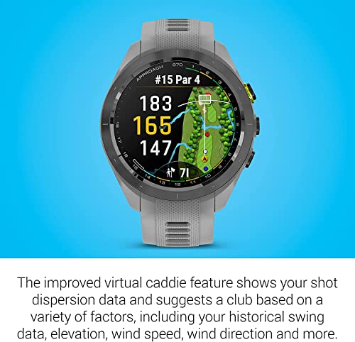 Garmin Approach S70 Golf GPS Watch Gray 42mm AMOLED Display