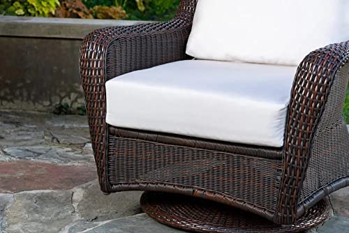 Tortuga Outdoor Sea Pines Swivel Rocking Dining Chair Java