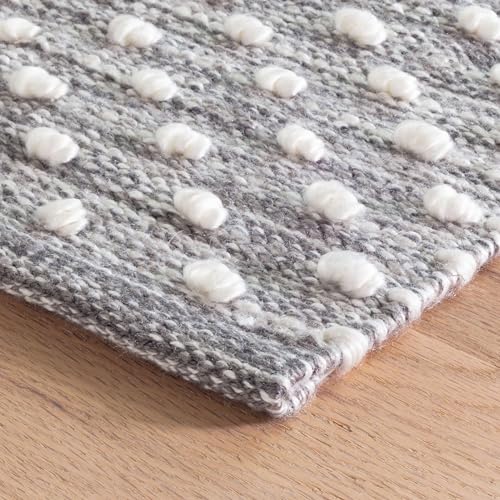 Dash & Albert Handwoven Hobnail Indoor/Outdoor Rug 8x10 Feet Grey