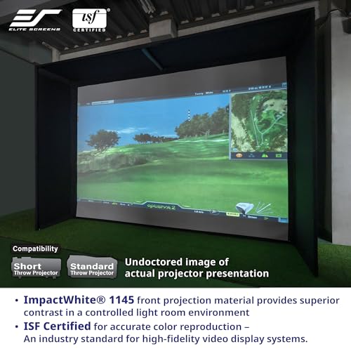 Elite Projector Golf Impact Screen White