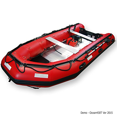 Seamax Ocean430T Commercial Grade Inflatable Boat 14ft Red
