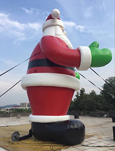 Air-Ads Supplies 20ft Inflatable Giant Christmas Santa Claus Red Green