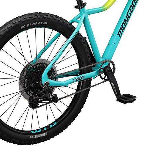 Mongoose Tyax Expert Adult Mountain Bike 27.5-Inch Yellow/Teal
