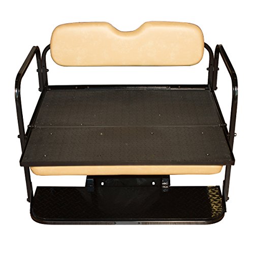 Performance Plus Carts EZGO TXT Golf Cart Flip Folding Rear Seat Kit Tan