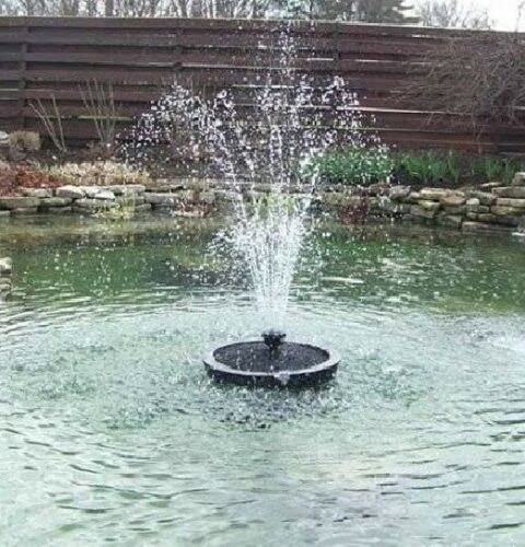 Custom Pro 3000 Floating Pond Aerator and Fountain with Multi Tier Nozzle and LED Light Ring Red, White, and Blue