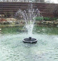 Custom Pro 3000 Floating Pond Aerator and Fountain with Multi Tier Nozzle and LED Light Ring Red, White, and Blue
