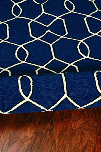 HomeRoots 8' x 11' Navy Blue Moroccan Indoor Outdoor Area Rug