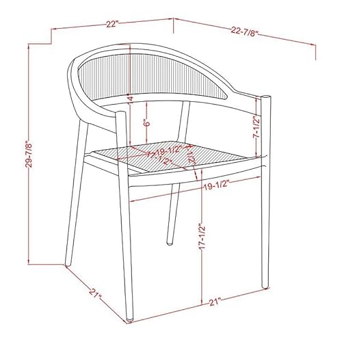 Furniture of America Clark Aluminum Patio Dining Chair Set of 4 Natural