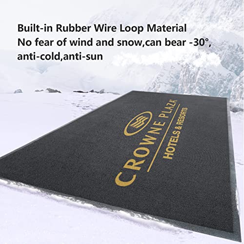 ALLEVI Custom Door Mat Commercial Grade 10' x 6' Black