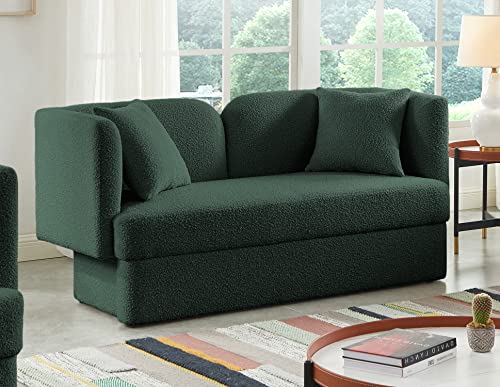 Meridian Furniture Marcel Collection Modern Loveseat Green