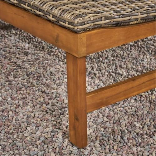 Afuera Living Outdoor Acacia Wood Chaise Lounge Set of 4 Natural