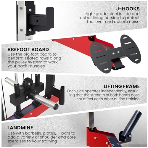 GarveeLife Power Cage Smith Machine Red