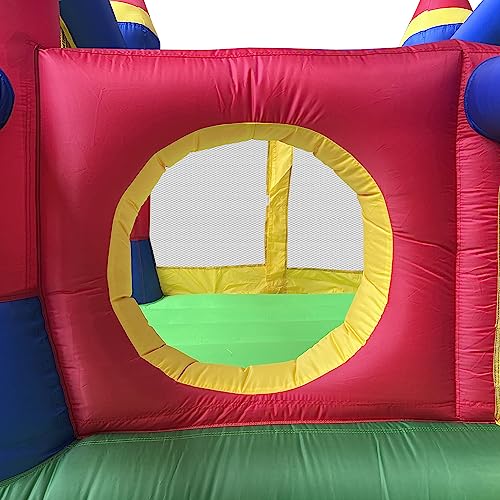 Cloud 9 Inflatable Castle Bounce House with Blower Multicolor