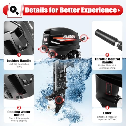 HWBWE 2 Stroke 18HP Long Shaft Outboard Motor 246CC