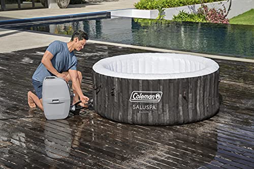 Inflatable Coleman SaluSpa Bahamas 4-Person Portable Hot Tub Blue