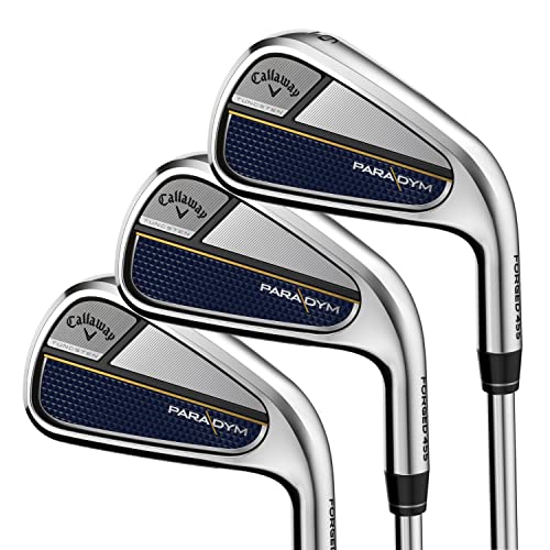 Callaway Golf 2023 Paradym Iron Set Right Hand Graphite Shaft Stiff Flex 5 Iron - PW AW Black Silver