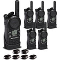 Motorola Solutions 6 Pack CLS1410 UHF 1W 4-Channel 2-Way Radio Black