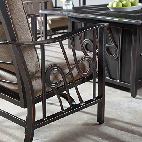 Oakland Living Outdoor Club Deep Seating Rocking Chairs Set of 4 Antique Copper