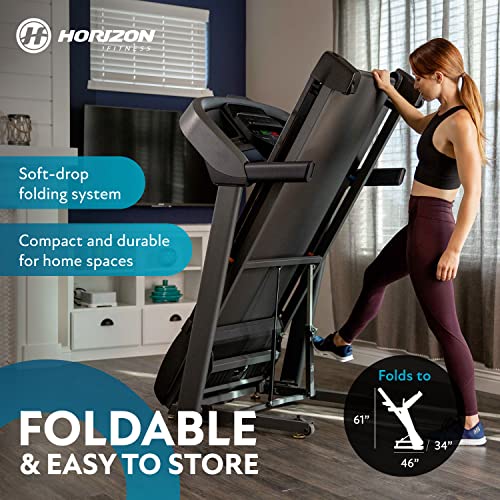 Horizon Fitness T101 Folding Treadmill Black