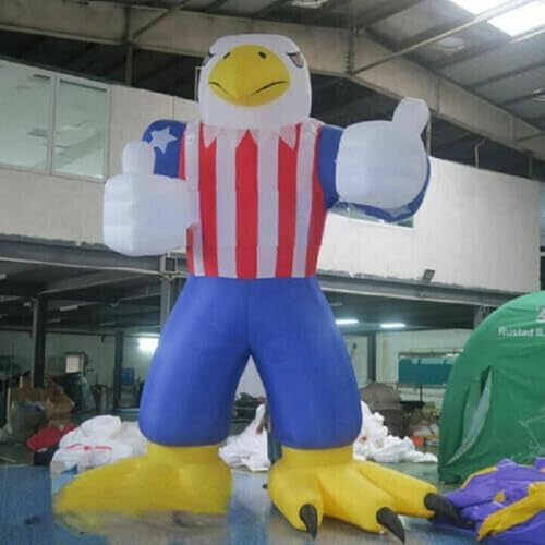MAFLEN 20ft Giant Inflatable Eagle USA Cartoon Advertising Outdoor with Air Blower as Picture Show