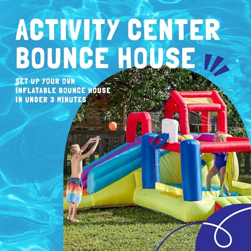 BANZAI Climb ’N’ Bounce House with Slides & Blower Multi