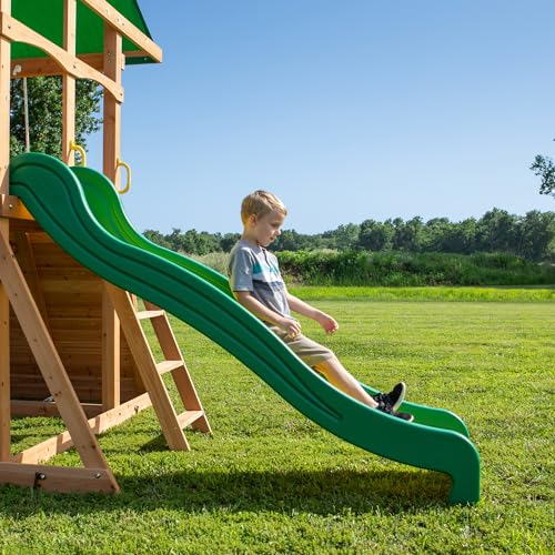 Backyard Discovery Mount McKinley Cedar Swing Set Light Brown