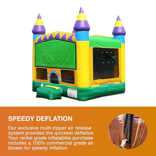 JumpOrange Commercial Grade Inflatable Jungle Zoo Bounce House 13'x13'
